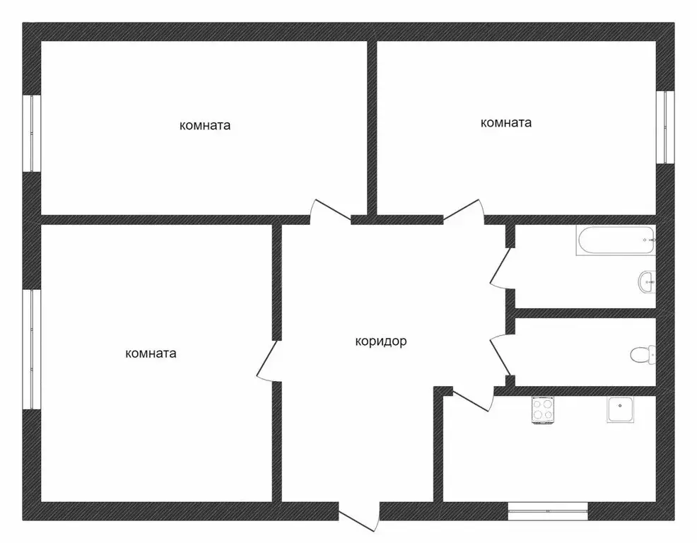 Дом в посёлок Кировский, Советская улица (110 м) - Фото 1