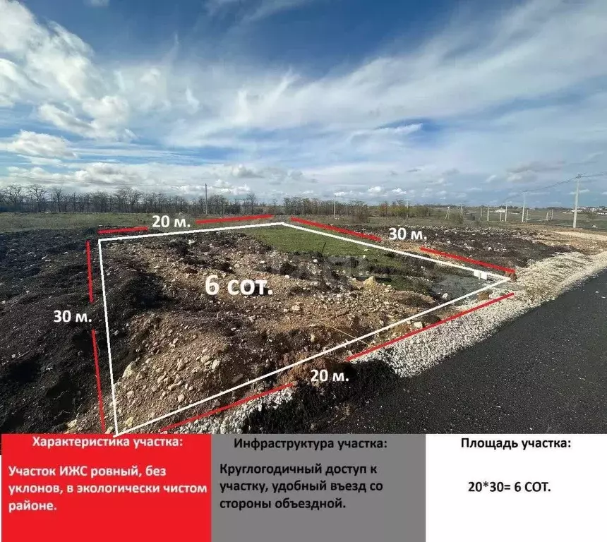 Участок в Крым, Симферопольский район, с. Мирное  (6.0 сот.) - Фото 1