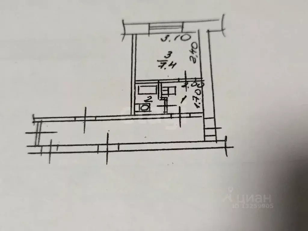 Студия Липецкая область, Липецк Юношеская ул., 23А (12.0 м) - Фото 2