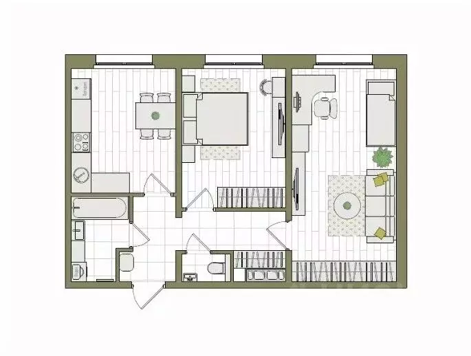 2-к кв. Кировская область, Киров ул. Чистопрудненская, 13А (59.2 м) - Фото 0