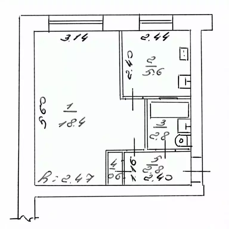 1-к кв. Карелия, Петрозаводск ул. Антикайнена, 13 (30.2 м) - Фото 2