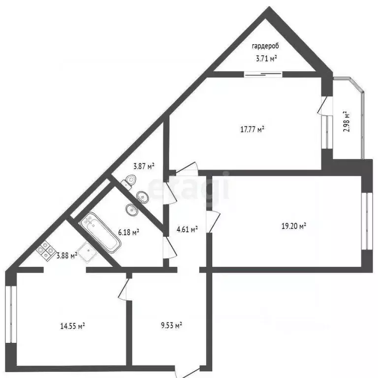 2-к кв. Тюменская область, Тюмень Широтная ул., 170к4 (82.7 м) - Фото 1