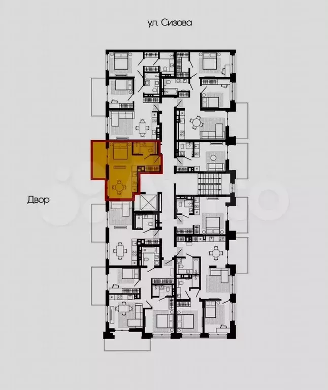 Квартира-студия, 32,7 м, 7/9 эт. - Фото 1