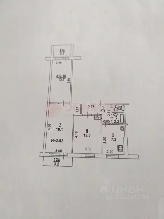 3-к кв. Ростовская область, Ростов-на-Дону Вятская ул., 110 (60.1 м) - Фото 1