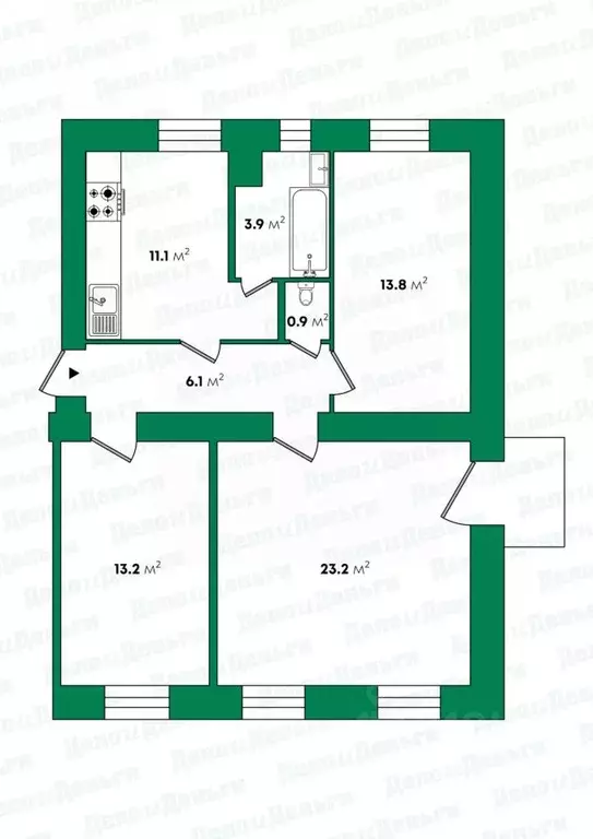 3-к кв. Кировская область, Киров ул. Труда, 22а (72.8 м) - Фото 2