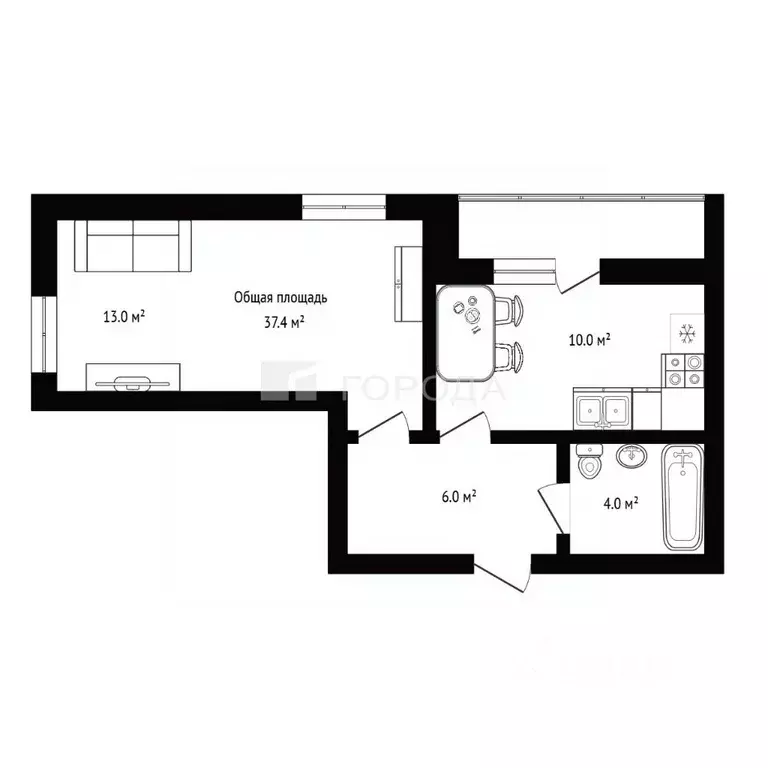 1-к кв. Новосибирская область, Искитим ул. Западный Жилмассив, 72 ... - Фото 2