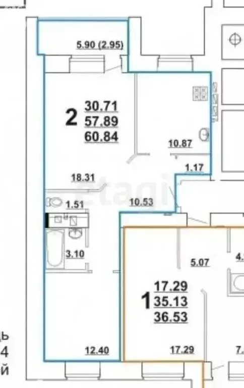3-комнатная квартира: Казань, улица Чингиза Айтматова, 11 (61 м) - Фото 0