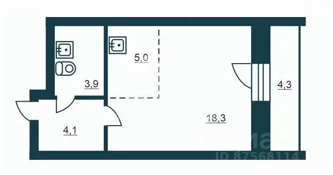 Студия Новосибирская область, Новосибирск Дивногорская ул., 150/6 ... - Фото 2