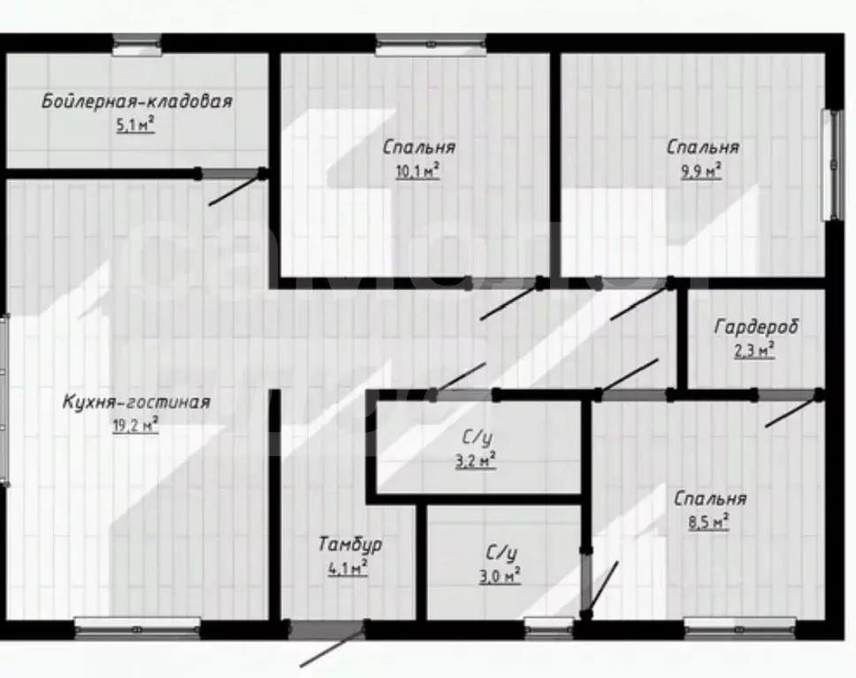 Дом в Крым, Симферопольский район, с. Мирное ул. Северная (76 м) - Фото 1