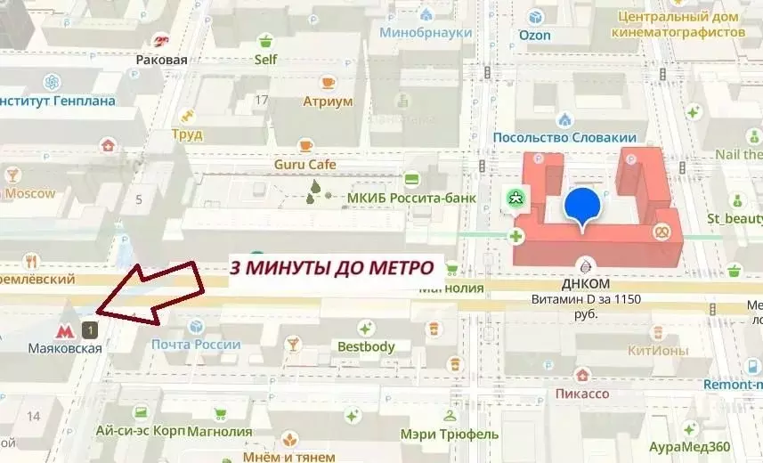 Помещение свободного назначения в Москва 1-я Тверская-Ямская ул., 11 ... - Фото 2