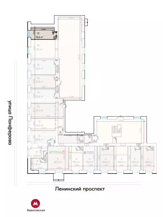 Торговая площадь в Москва Ленинский просп., 81/2 (19 м) - Фото 1