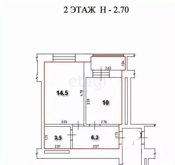 1-к кв. Калининградская область, Калининград ул. Генерала Челнокова, ... - Фото 2