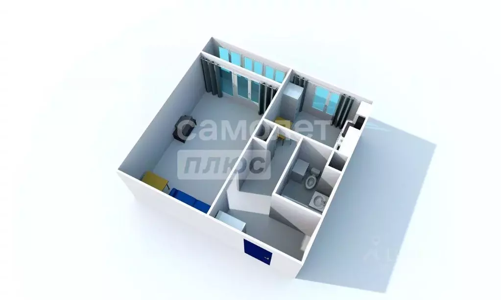 Квартира, 1 комната, 37.79 м - Фото 0
