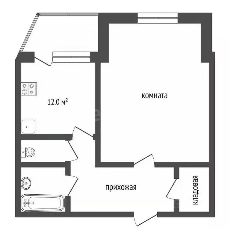 1-к кв. Ханты-Мансийский АО, Сургутский район, Федоровский городское ... - Фото 0