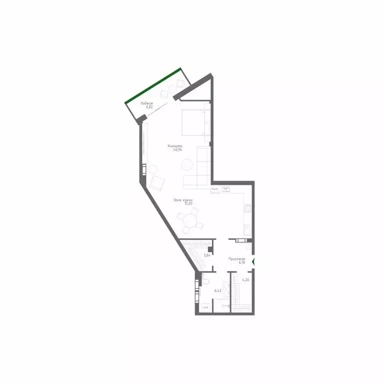 1-комнатная квартира: Алушта, Парковая улица, 7 (79.41 м) - Фото 1