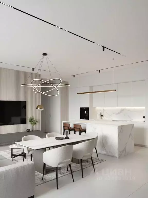 3-к кв. Москва 1-й Смоленский пер., 21 (124.0 м) - Фото 1