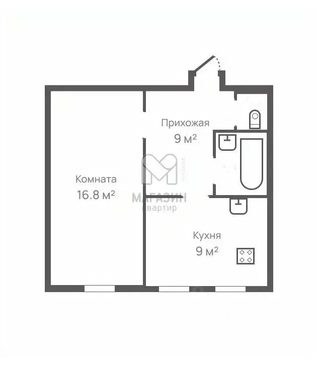 1-к кв. Санкт-Петербург 7-я Советская ул., 15/19 (38.4 м) - Фото 2