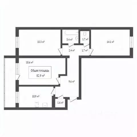 3-к кв. Томская область, Томск ул. Нефтяная, 11 (78.0 м) - Фото 1