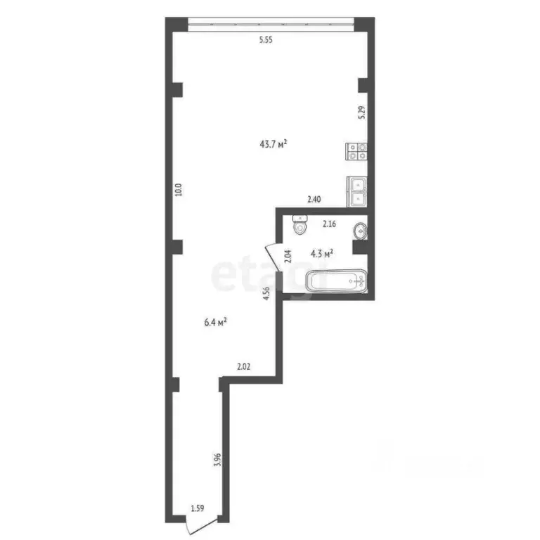 Студия Крым, Ялта муниципальный округ, Форос пгт ул. Северная, 43 ... - Фото 2