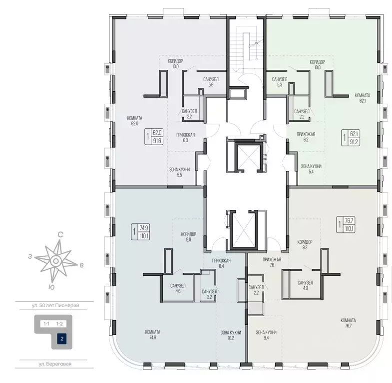 Свободной планировки кв. Удмуртия, Ижевск Северо-Западный жилрайон, ... - Фото 2