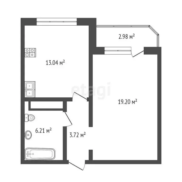 1-комнатная квартира: Тюмень, Кремлёвская улица, 112к3 (42 м) - Фото 0