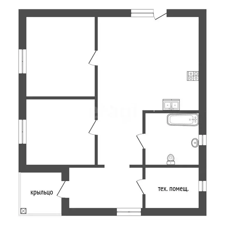 Дом в Тюмень, садовое товарищество Якорь, Липовая улица (67 м) - Фото 1