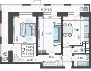 2-к кв. Краснодарский край, Краснодар 9-й километр мкр, ул. ... - Фото 1