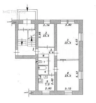 3-к. квартира, 71 м, 1/1 эт. - Фото 0