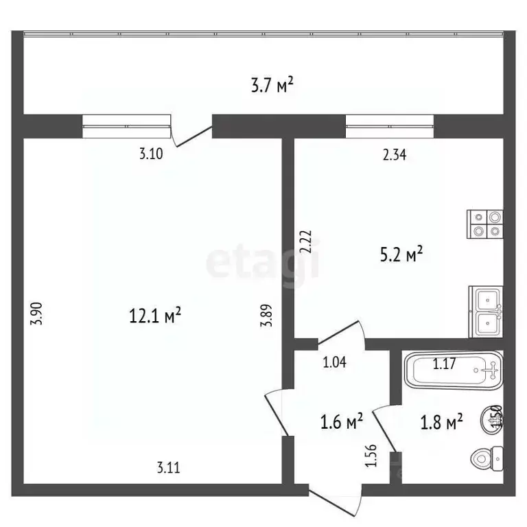 Комната Мордовия, Саранск ул. Есенина, 23 (20.7 м) - Фото 1