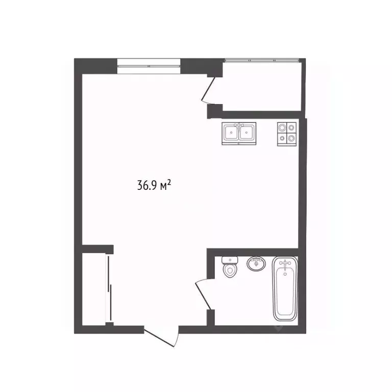 2-к кв. Севастополь ул. Парковая, 7 (36.9 м) - Фото 2