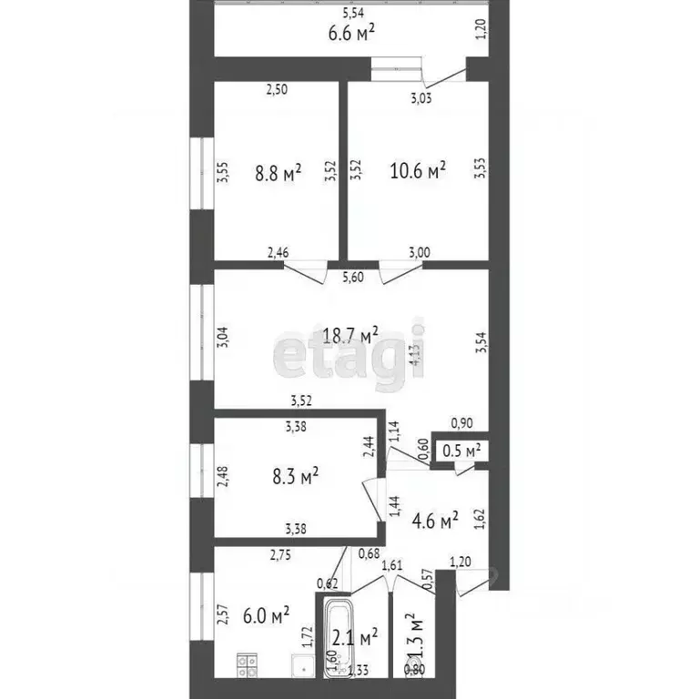 4-к кв. Башкортостан, Стерлитамак ул. Блюхера, 1 (63.7 м) - Фото 1