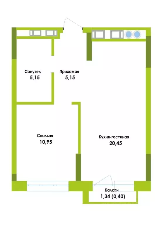 1-к кв. Астраханская область, Астрахань Аршанская ул. (42.1 м) - Фото 0