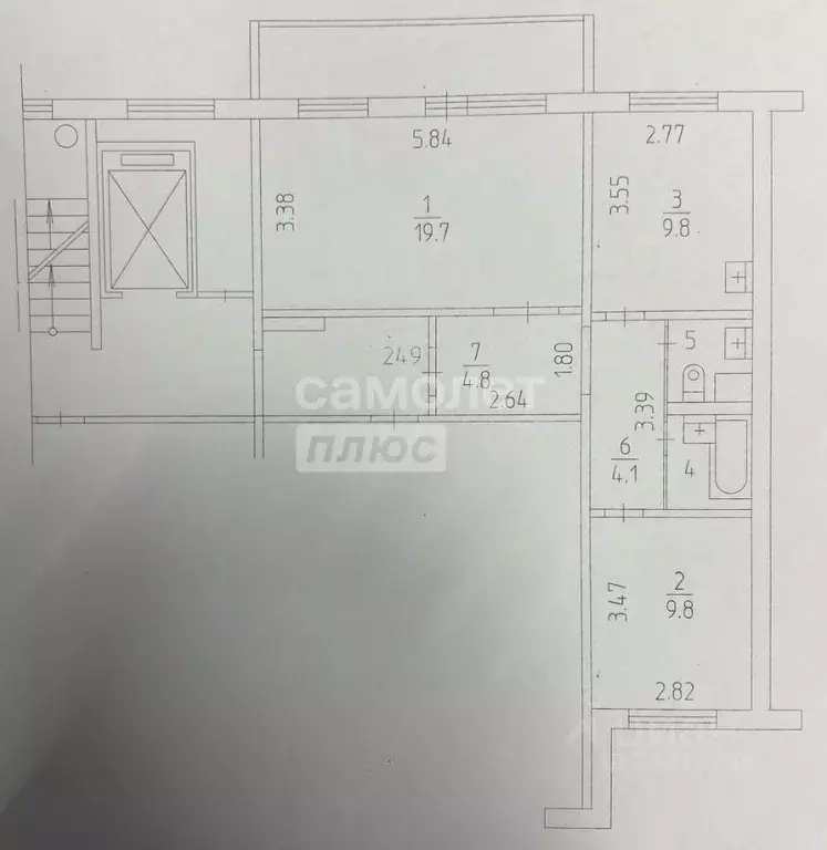 2-к кв. Пермский край, Пермь ул. Александра Щербакова, 43 (52.6 м) - Фото 1