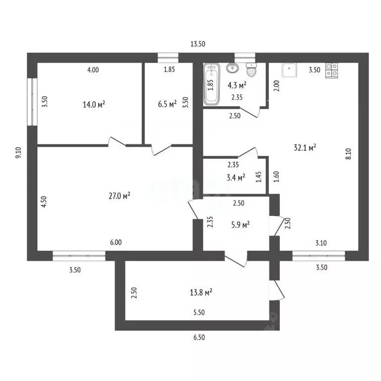 Дом в Челябинская область, Еманжелинск ул. Трактовая, 2 (118 м) - Фото 2