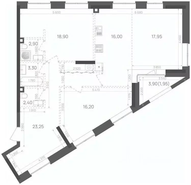 2-к кв. Татарстан, Казань Краснококшайская ул., 60 (102.85 м) - Фото 0