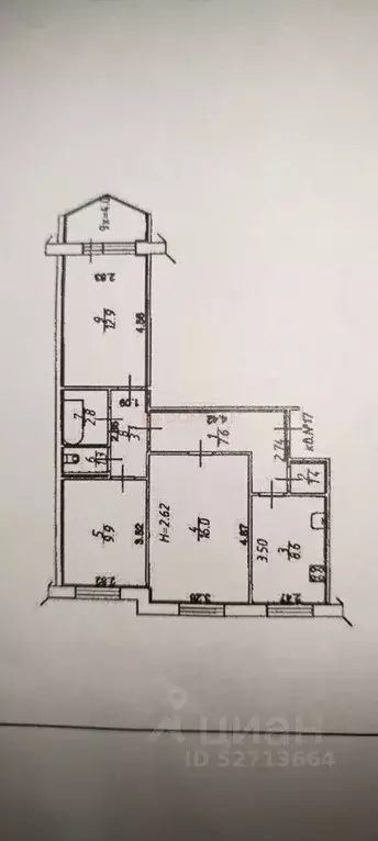 3-к кв. Ростовская область, Ростов-на-Дону просп. Королева, 25 (64.0 ... - Фото 2