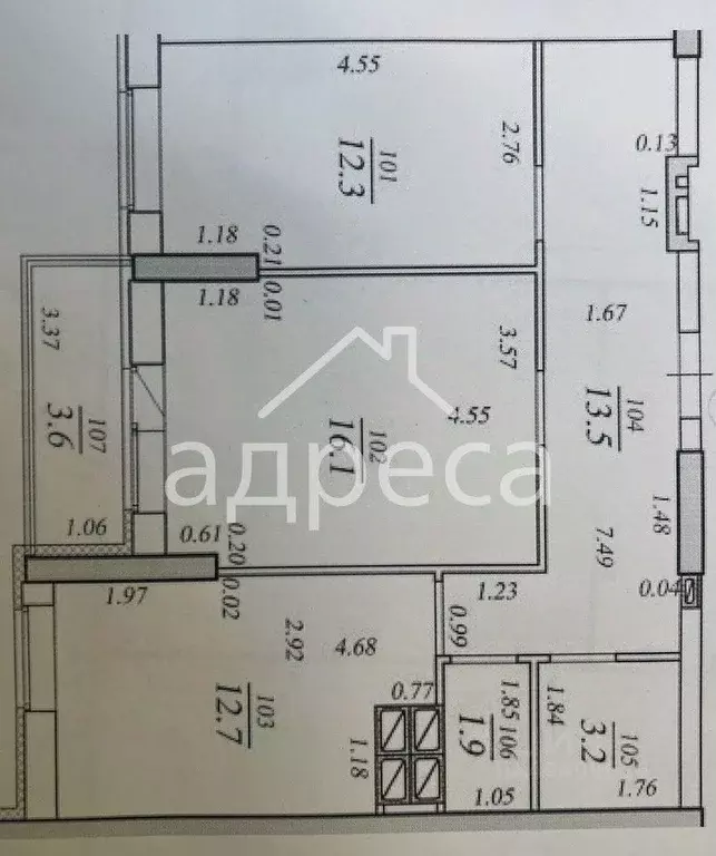 2-к кв. Самарская область, Самара Физкультурная ул., 103А (63.3 м) - Фото 1