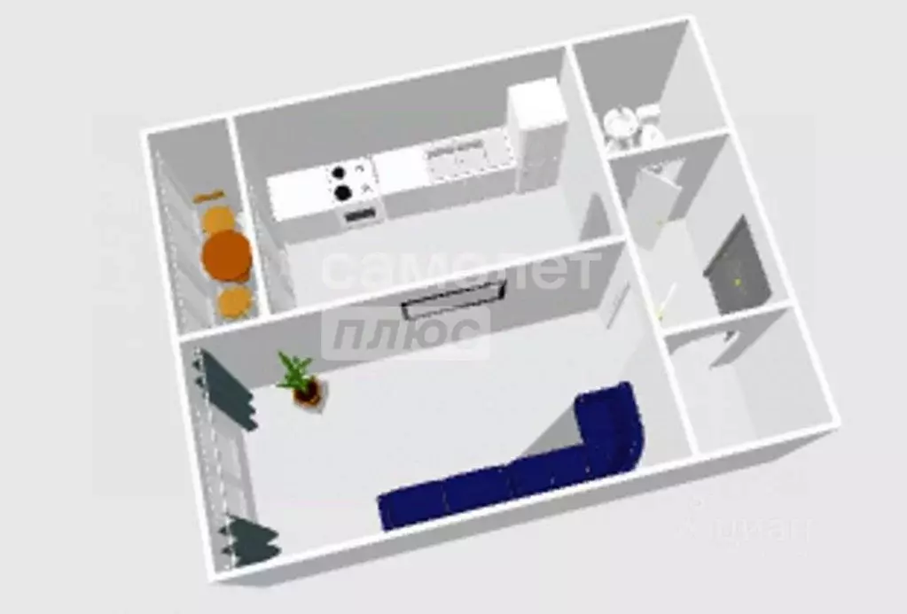 1-к кв. Пензенская область, Пенза ул. Глазунова, 10 (43.7 м) - Фото 2