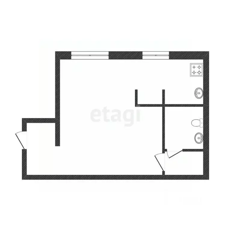 Студия Белгородская область, Белгород Преображенская ул., 63б (31.0 м) - Фото 1