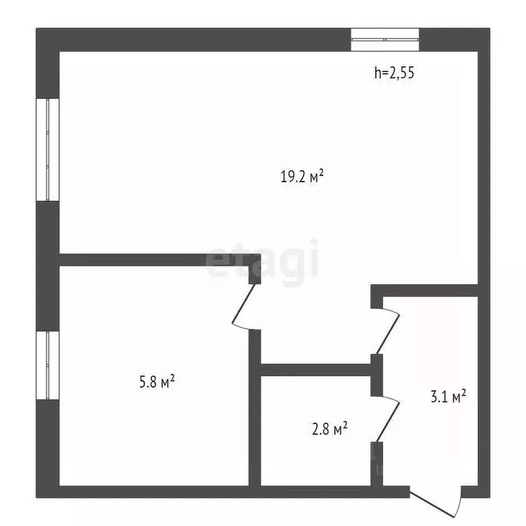 1-к кв. Брянская область, Карачев Советская ул., 62 (30.9 м) - Фото 1