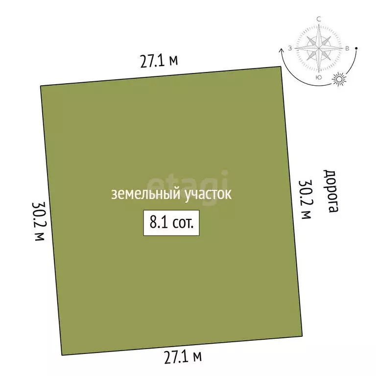 Участок в Трудовое, улица Академика Королёва (8.08 м) - Фото 1