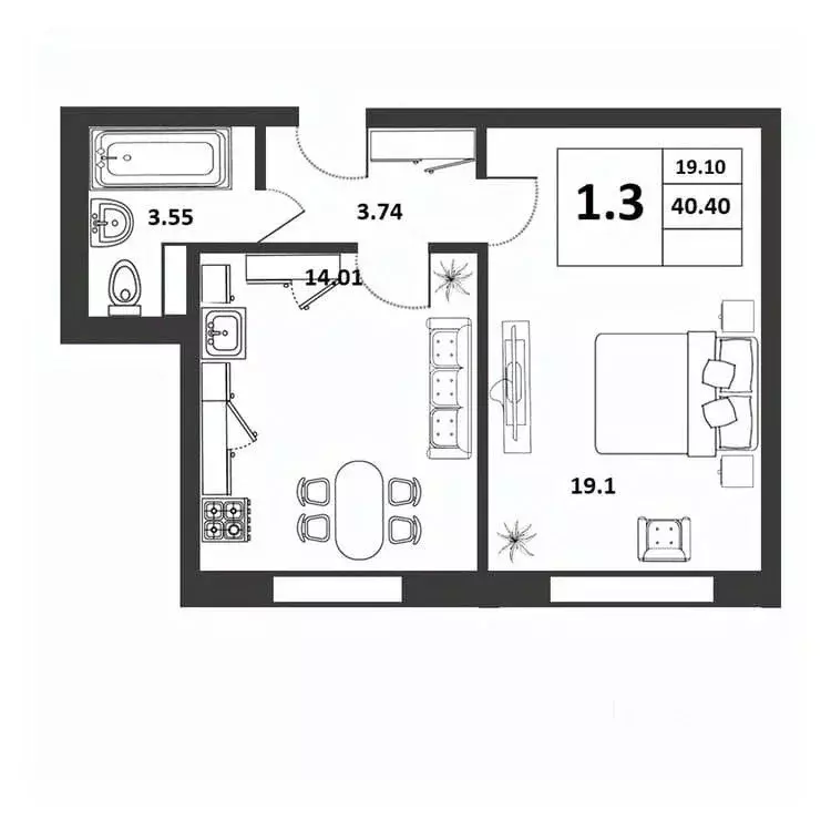 1-к кв. Новгородская область, Великий Новгород ул. Якова Павлова, 15 ... - Фото 1