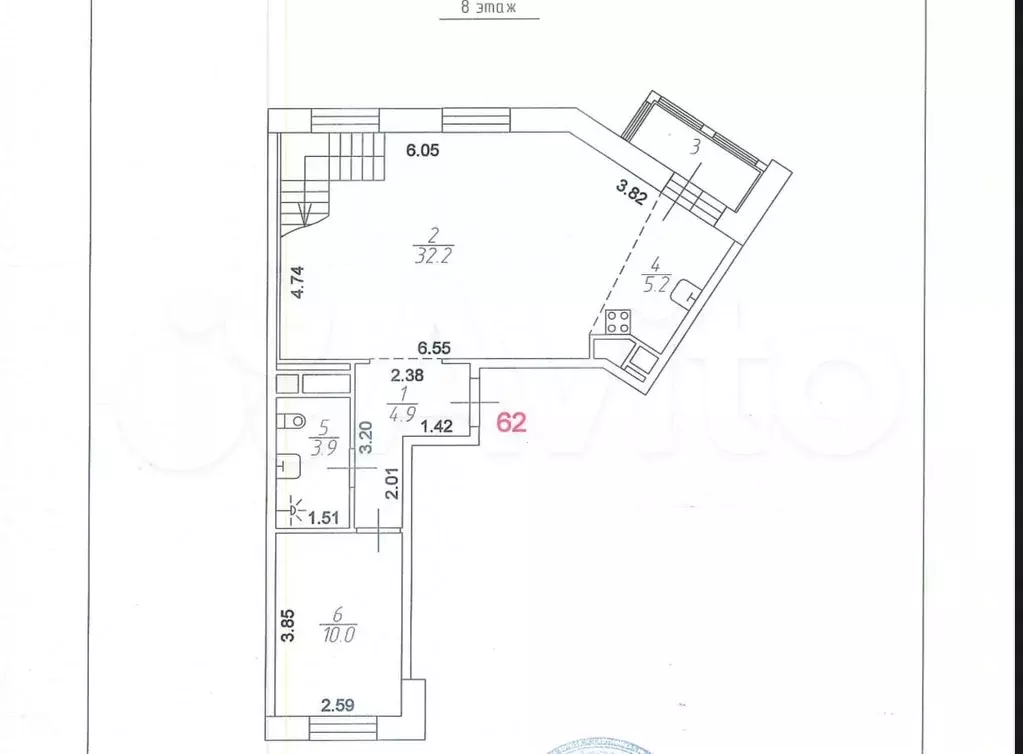 4-к. квартира, 106 м, 8/9 эт. - Фото 1