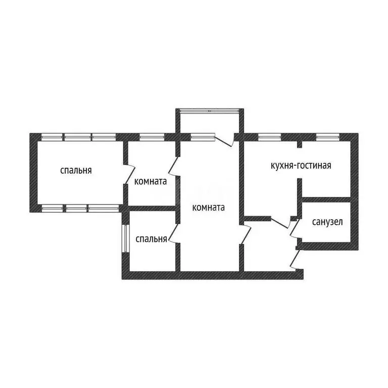 4-комнатная квартира: Краснодар, улица Гидростроителей, 32 (57.8 м) - Фото 1