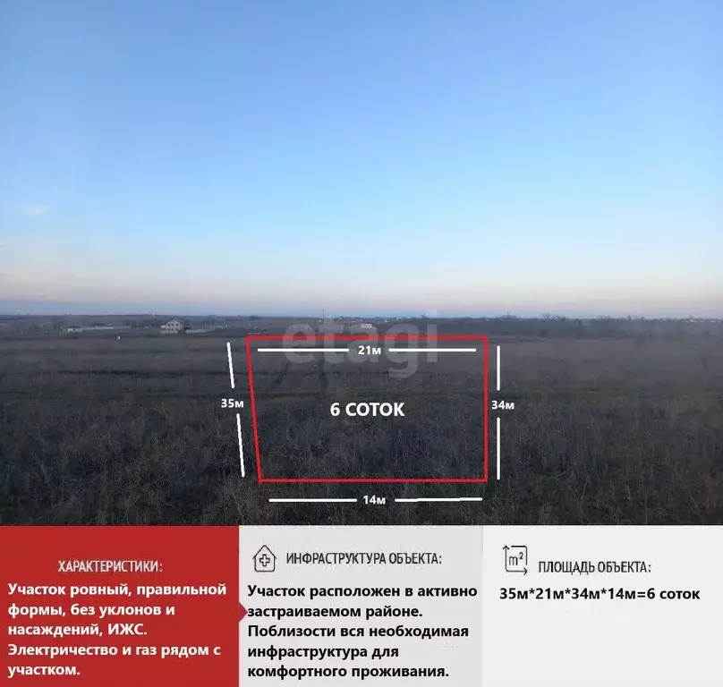 Участок в Крым, Симферопольский район, с. Мирное  (6.1 сот.) - Фото 0
