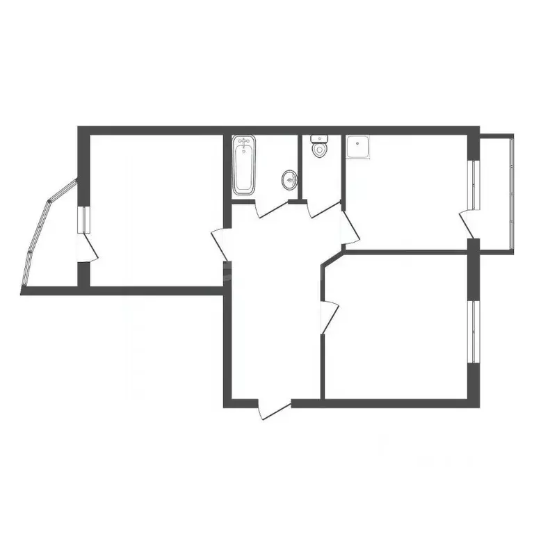 2-к кв. Красноярский край, Красноярск ул. Авиаторов, 42 (65.8 м) - Фото 1
