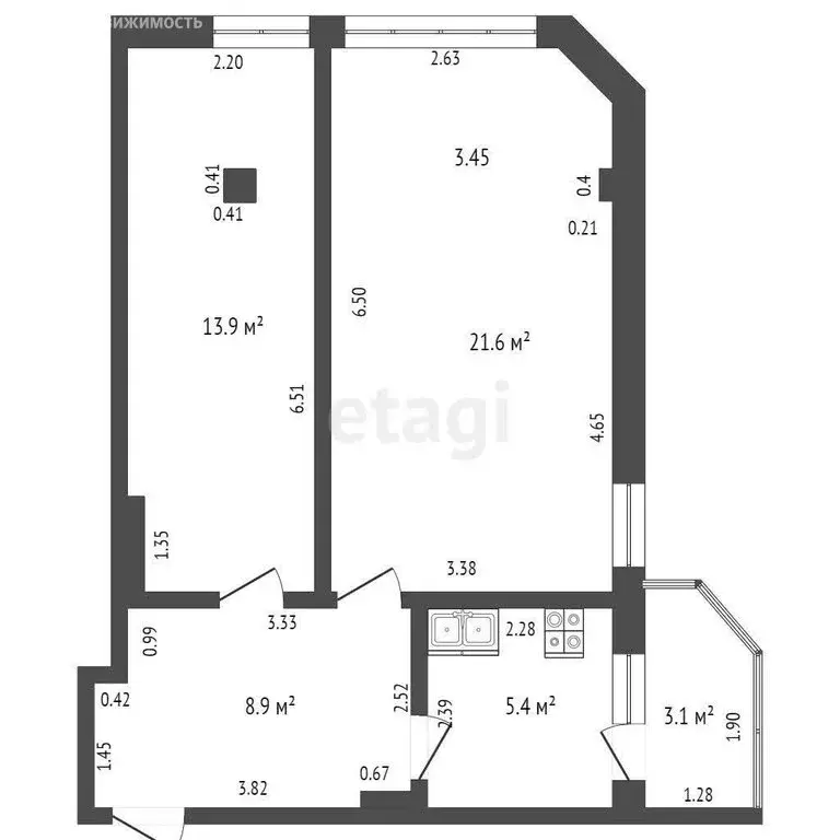 1-комнатная квартира: Севастополь, ул. Степаняна, 9А (51 м) - Фото 0