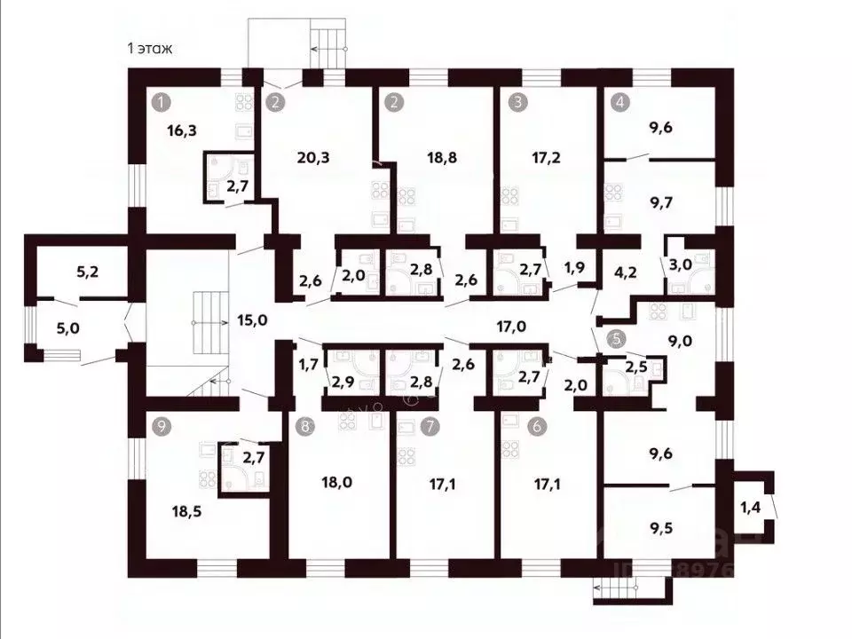 2-к кв. Санкт-Петербург ул. Седова, 99К5 (30.6 м) - Фото 2
