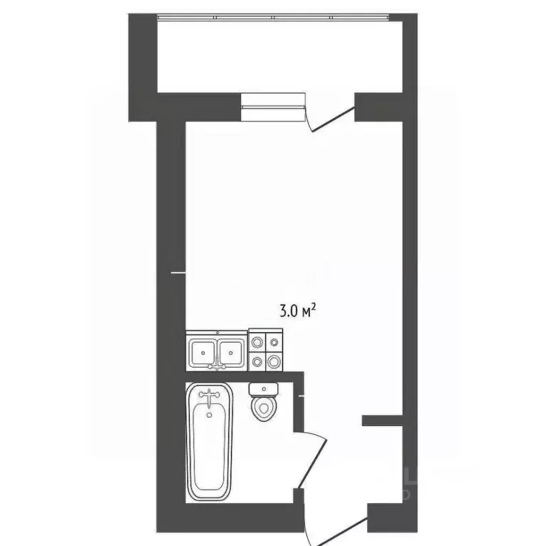 Студия Вологодская область, Вологда Архангельская ул., 12 (19.1 м) - Фото 2