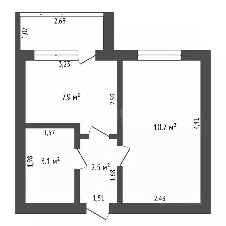 1-к кв. Амурская область, Благовещенский район, с. Чигири Октябрьская ... - Фото 2
